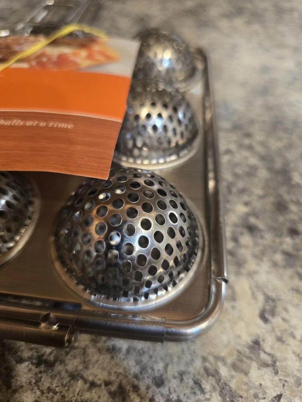 New Williams Sonoma Meatball Grill Silver Metal Basket Holds 12